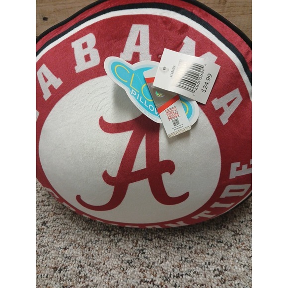 Alabama Crimson Tide Cloud to Go Style Pillow [NEW] NCAA Travel Neck Bed Bedding - Picture 2 of 4